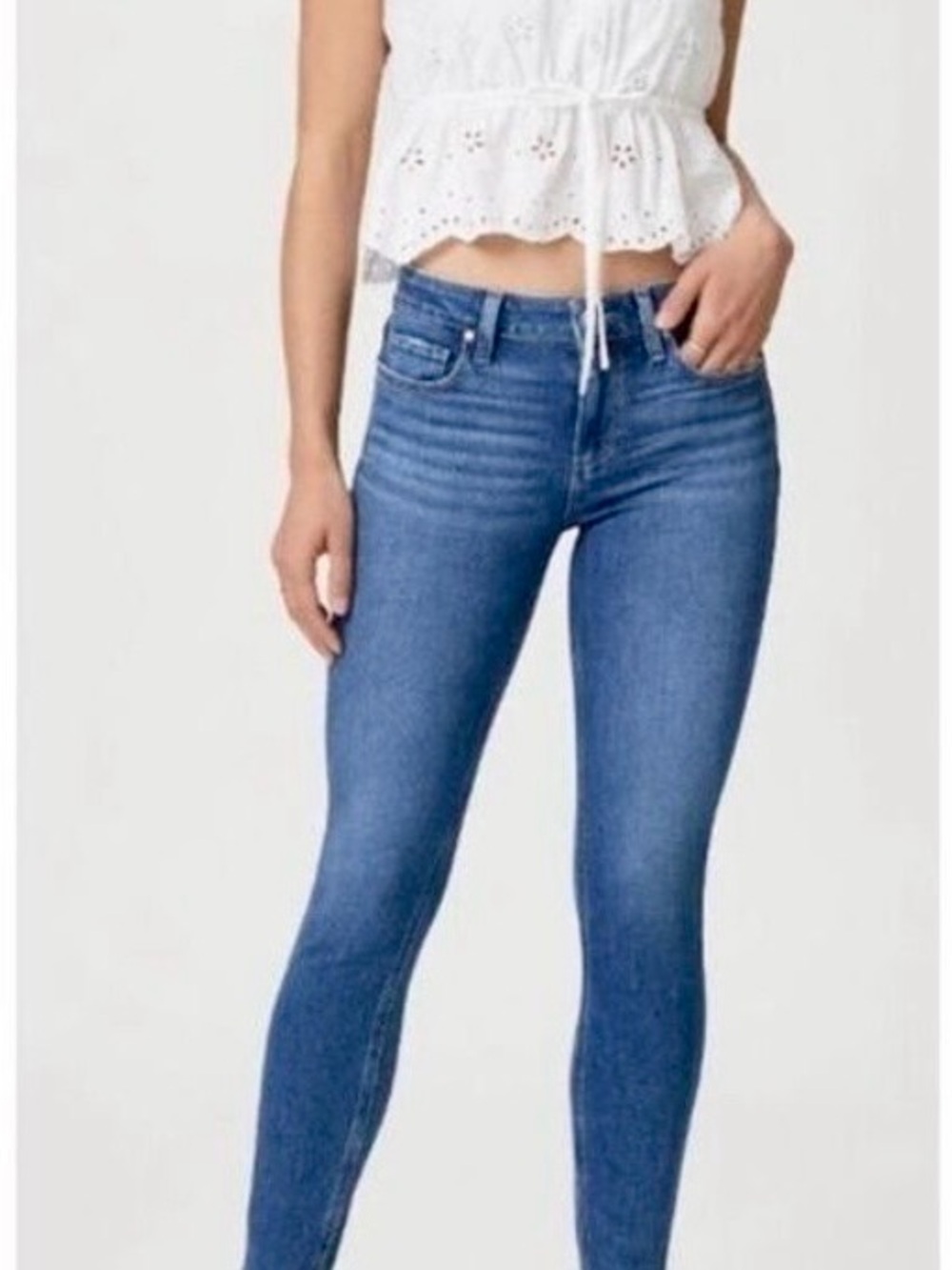 PAIGE Skinny Jeans Size 25 Raw Hem 26.5" Inseam